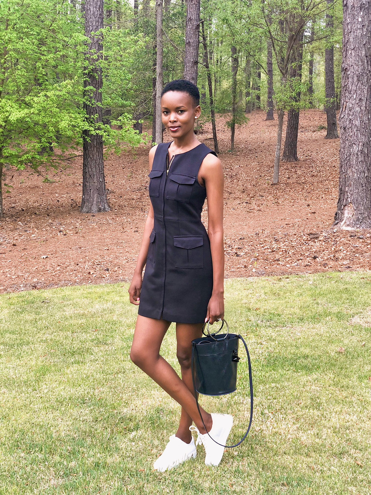 FLAVIANA MATATA CARRIES “MARIGOT BUCKET BAG” TO THE 2018 GOLF MASTERS APRIL 7TH, 2018