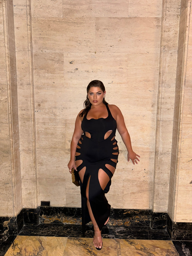 Gabriella Halikas carries the 'Abrolhos' during NYFW, September 2024