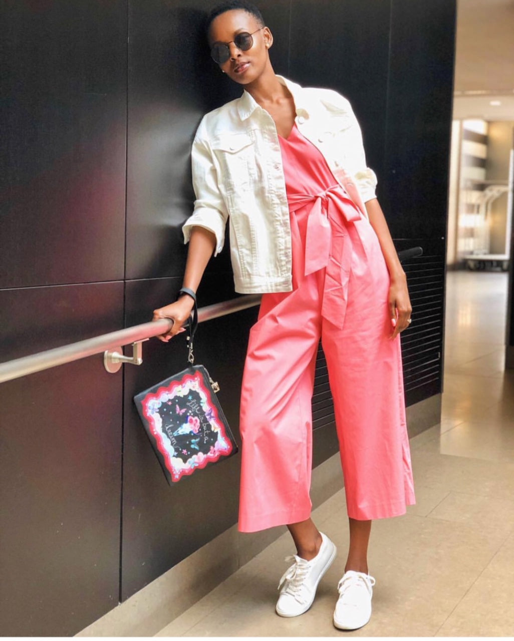 FLAVIANA MATATA CARRIES THE “PALOMA POUCH- LIFE IS BUT A DREAM” IN BROOKLYN NYC APRIL 8TH, 2018