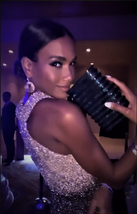 Arlenis Sosa carries the 'Rodeo' bag to the amfAR gala in New York City