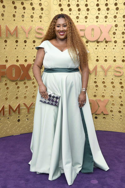 Ashley Nicole Black Carries the 'Gehry' Clutch to the 71st Emmy Awards in Los Angeles