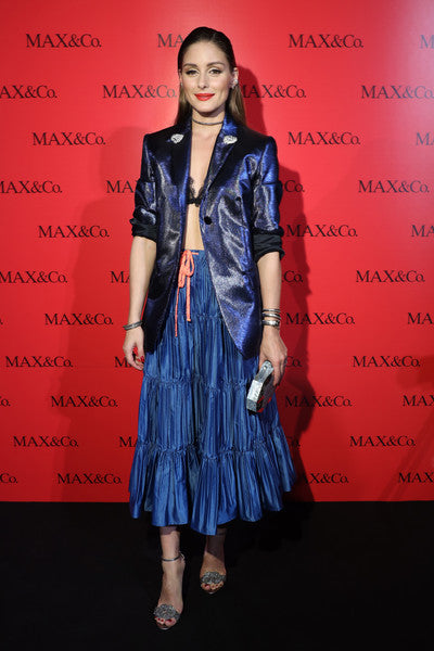 Olivia Palermo Carries the 'Viera Clutch' to the Max&co Fashion Week Party in Milan, Italy