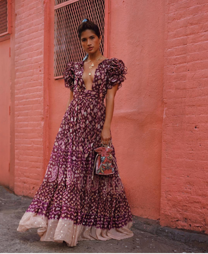 Rocky Barnes Carries the 'Sontos' During NYFW to the Ulla Johnson Show