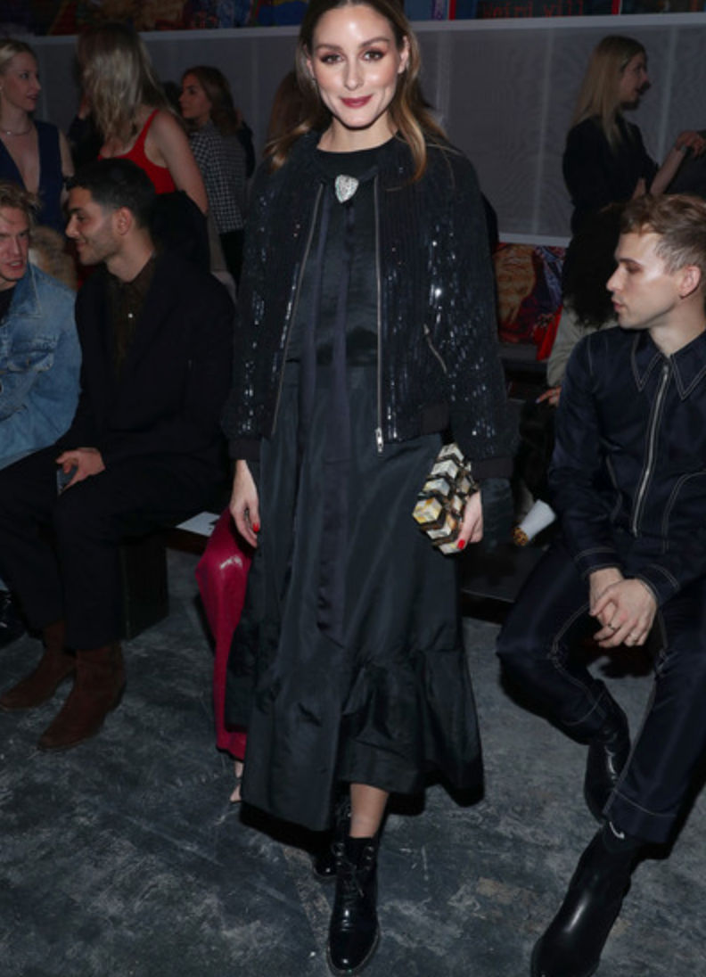 Olivia Palermo carries Emm Kuo at New York Fashion Week 2020