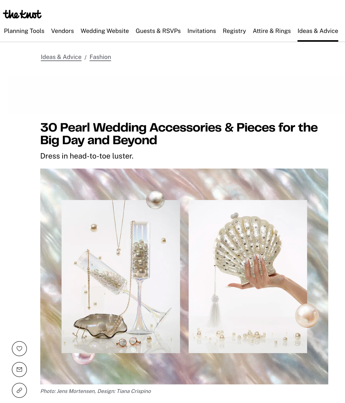 'Le Sirenuse' featured in The Knot, April 28th 2026