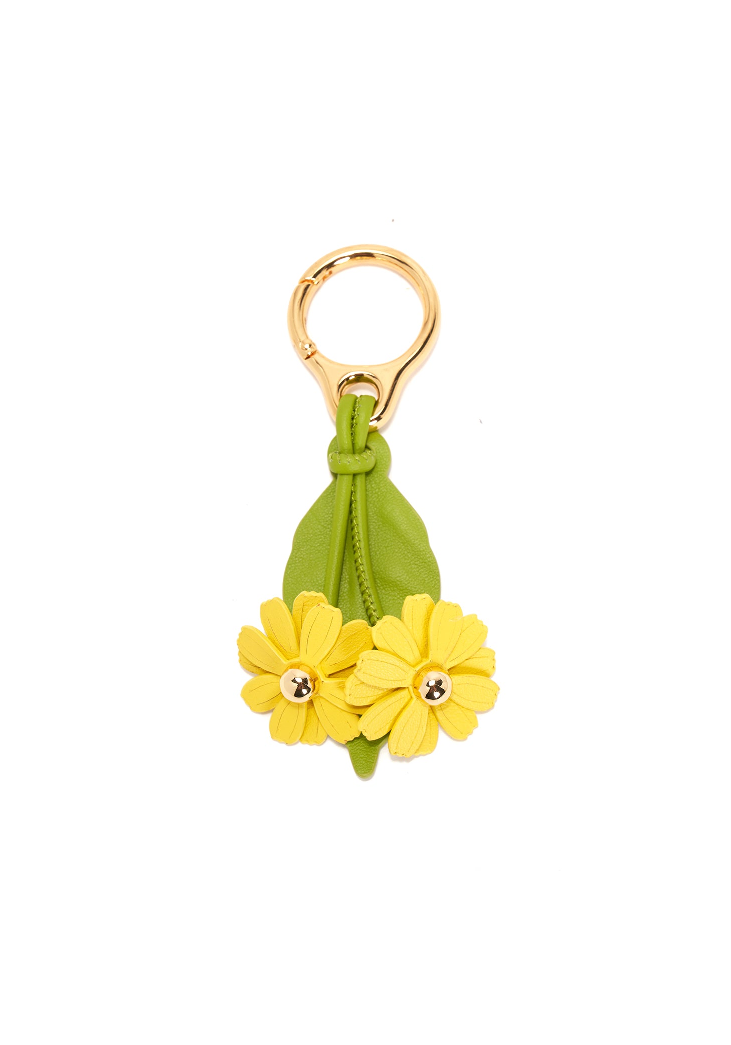 Daisy Flower Leather Bag Charm